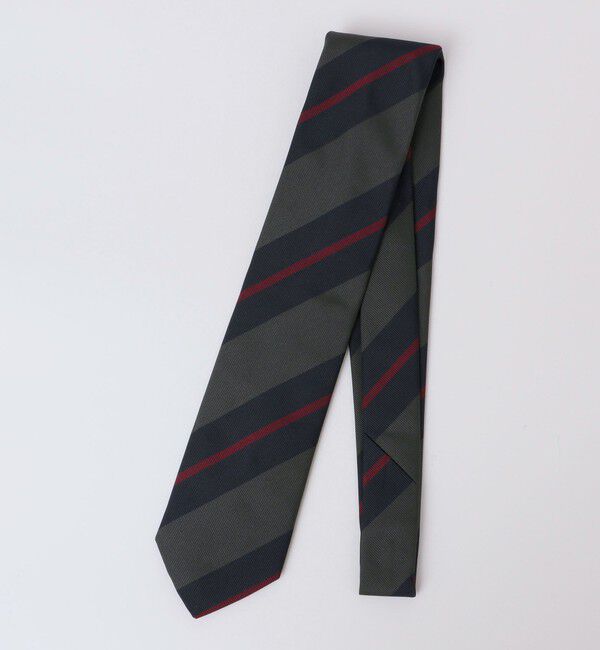 SHIPS「【SHIPS別注】TUDOR ROSES: シルク レジメンタル ネクタイ」|ネクタイ・蝶ネクタイ|グレー