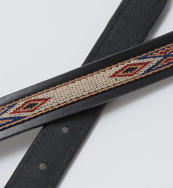 SHIPS「TORY LEATHER: NATIV WEBBING SPIRAL PATTERN」|ベルト|