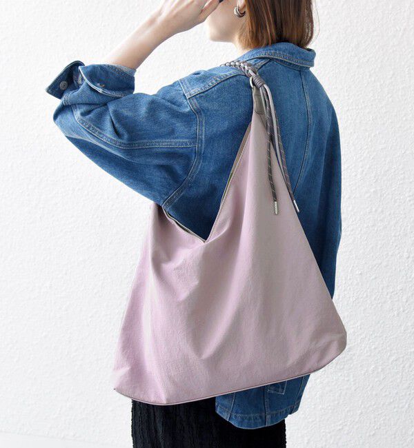 SHIPS any「《一部追加予約》SHIPS any: A4 Vカット コードハンドル トート バッグ」|トートバッグ|ラベンダー