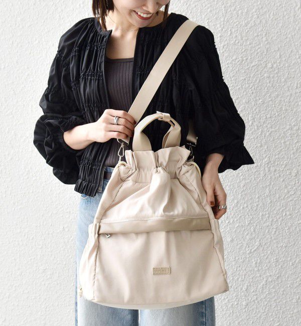 SHIPS any「SHIPS any: 3WAY ドロスト ギャザー A4 リュックサック トートバッグ」|トートバッグ|