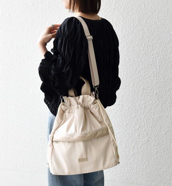 SHIPS any「SHIPS any: 3WAY ドロスト ギャザー A4 リュックサック トートバッグ」|トートバッグ|