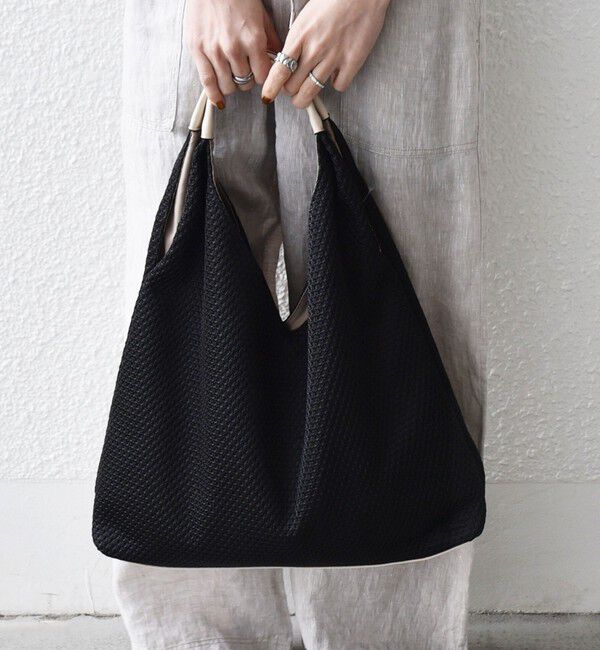 SHIPS any「《予約》SHIPS any: A4 Vカット バイカラー トート バッグ」|トートバッグ|