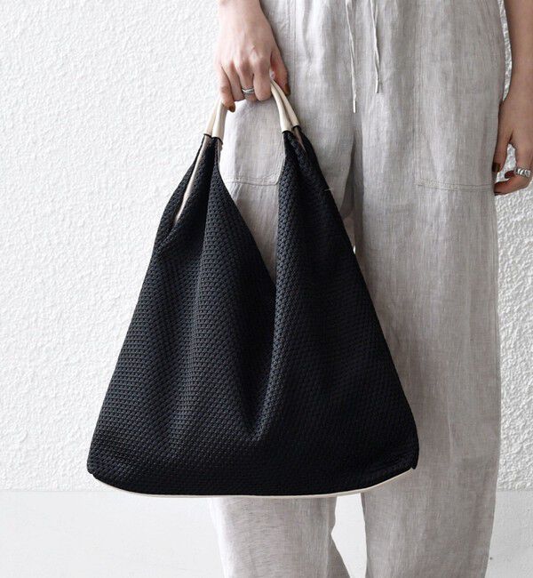 SHIPS any「《予約》SHIPS any: A4 Vカット バイカラー トート バッグ」|トートバッグ|