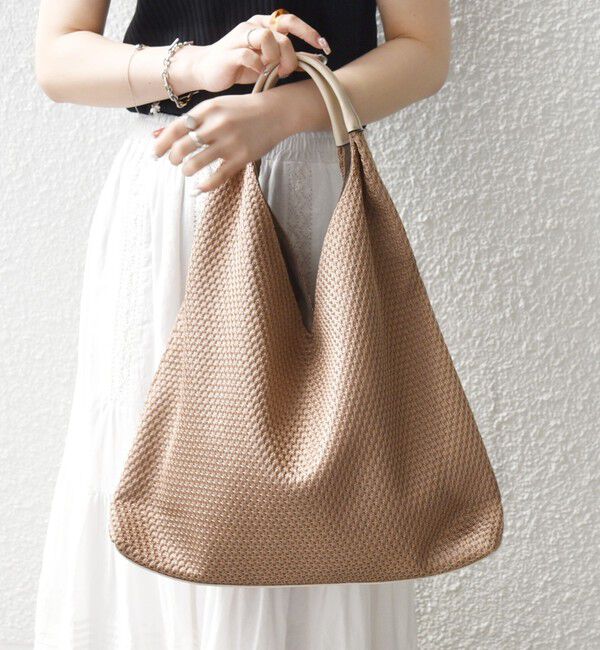 SHIPS any「《予約》SHIPS any: A4 Vカット バイカラー トート バッグ」|トートバッグ|