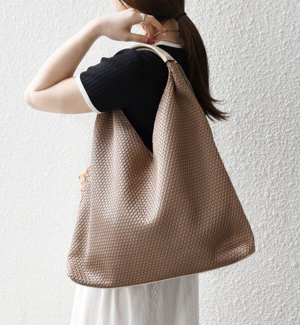 SHIPS any「《予約》SHIPS any: A4 Vカット バイカラー トート バッグ」|トートバッグ|