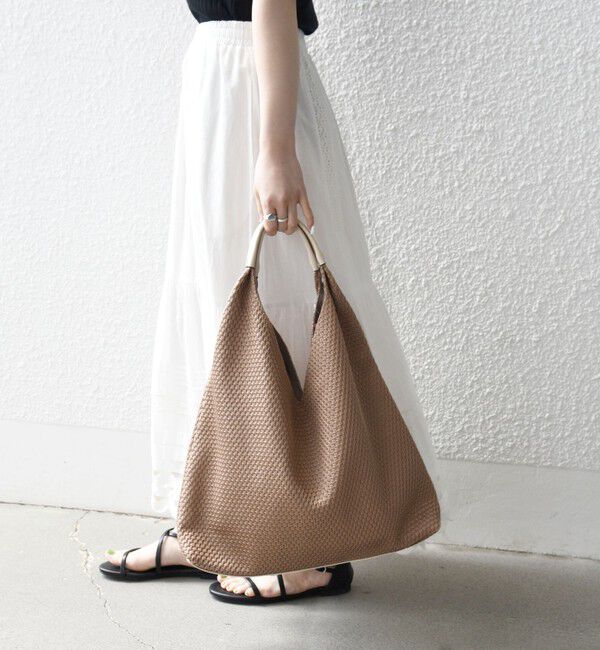 SHIPS any「《予約》SHIPS any: A4 Vカット バイカラー トート バッグ」|トートバッグ|