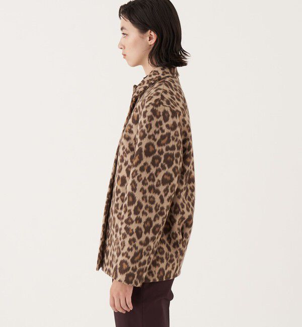 DES PRES「レオパードジャカードシャギー ステンカラーブルゾン」|ブルゾン・スタジャン|