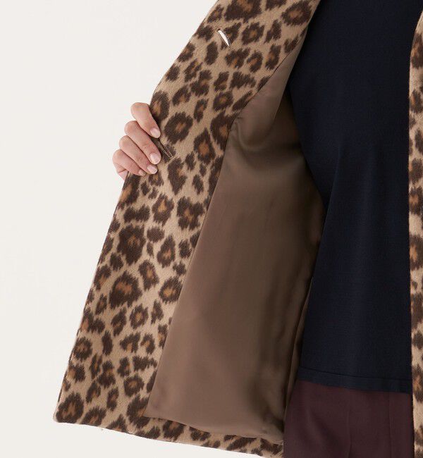 DES PRES「レオパードジャカードシャギー ステンカラーブルゾン」|ブルゾン・スタジャン|