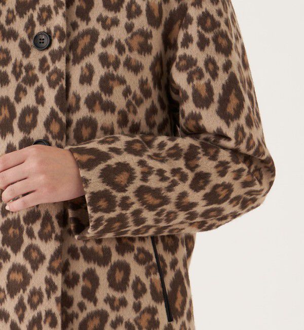 DES PRES「レオパードジャカードシャギー ステンカラーブルゾン」|ブルゾン・スタジャン|