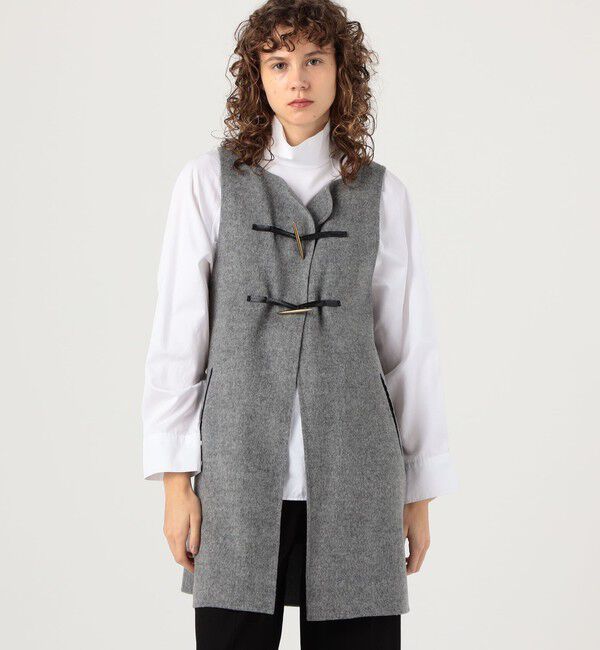 ライトダブルフェイスシャギー ストール付きジレ（DES PRES）｜ルミネ