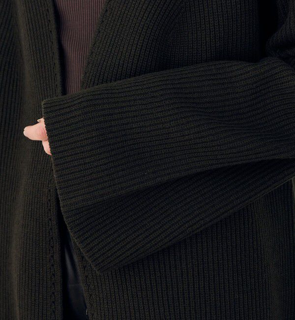 DES PRES「セミウーステッドウール キルトピン付きカーディガン」|カーディガン|