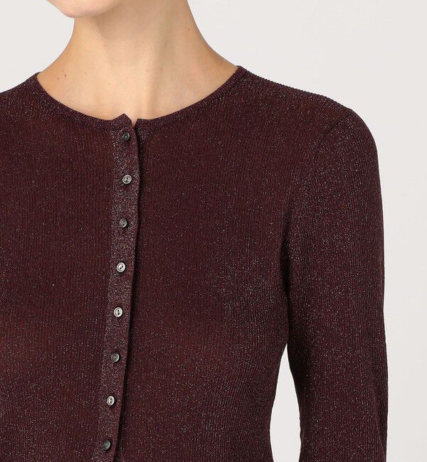 Ballsey「シアーラメリブ クルーネックカーディガン」|カーディガン|