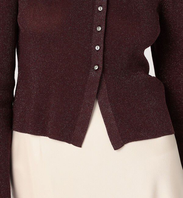 Ballsey「シアーラメリブ クルーネックカーディガン」|カーディガン|