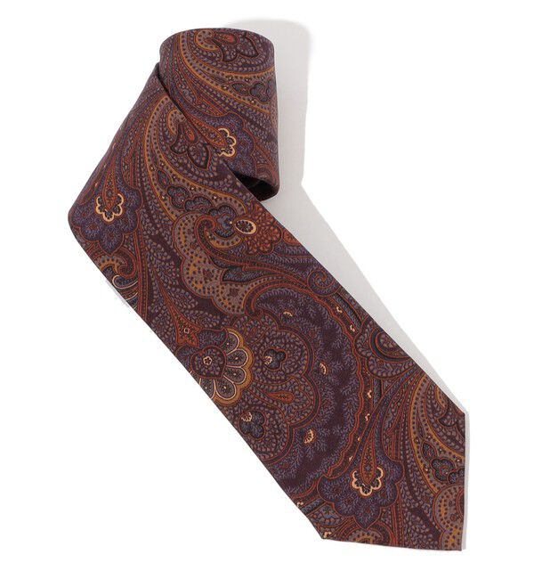 TOMORROWLAND GOODS「Seaward ＆ Stearn シルクプリントネクタイ」|ネクタイ・蝶ネクタイ|38 ダークレッド系