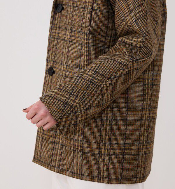 GALERIE VIE「チェビオットツイード ドルマンスリーブコート」|チェスターコート|