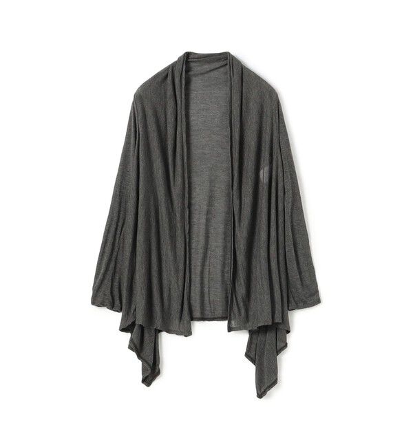 GALERIE VIE「レーヨンカシミヤジャージー フロントオープンカーディガン」|カーディガン|17 チャコールグレー