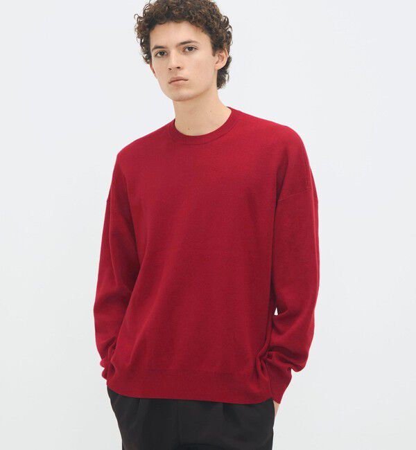 CABaN「コットンカシミヤ クルーネックプルオーバー」|ニット・セーター|