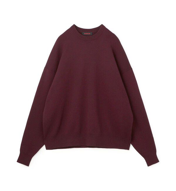 CABaN「コットンカシミヤ クルーネックプルオーバー」|ニット・セーター|39 ボルドー