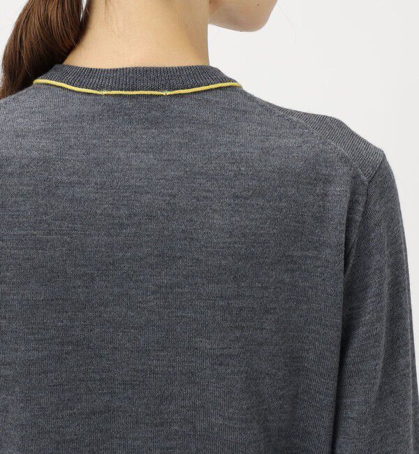 MACPHEE「プレーンウール クルーネックカーディガン」|カーディガン|