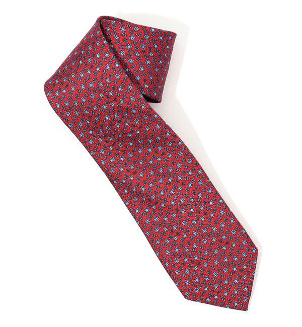 TOMORROWLAND GOODS「STEFANO BIGI シルクプリント 小紋柄ネクタイ」|ネクタイ・蝶ネクタイ|38 レッド系