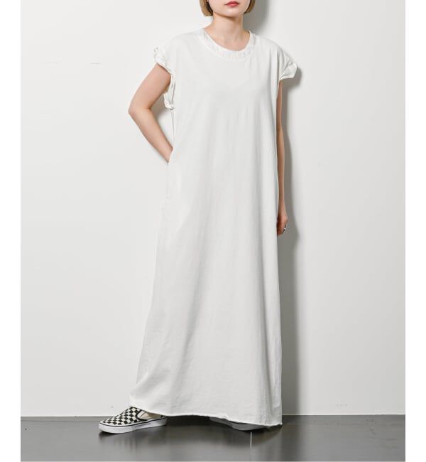  「SATIN PIPING CUT DRESS：ワンピース」|ワンピース|