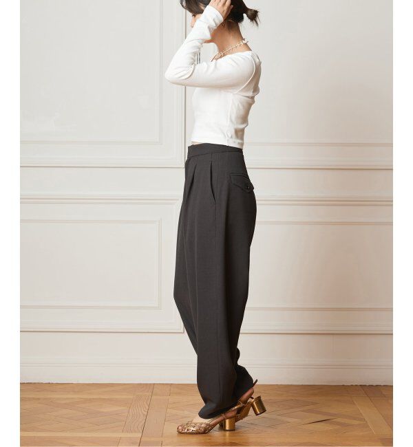 IENA LA BOUCLE「IENA LA BOUCLE カーブボリュームパンツ」|スラックス|