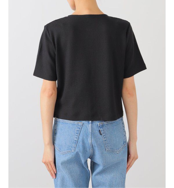 SLOBE IENA「スナップボタン5分袖カーディガン」|カーディガン|