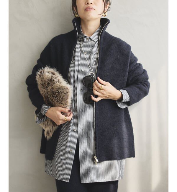VERMEIL par iena「woolyakmix  knit ZIPカーディガン」|カーディガン|