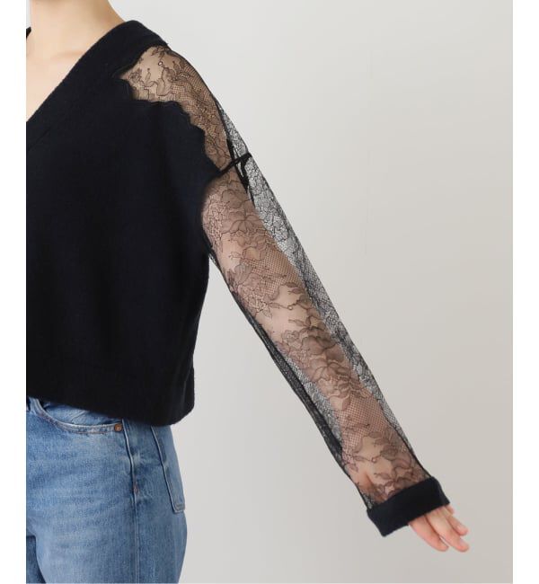 VERMEIL par iena「リバーレースニットカーデ」|カーディガン|