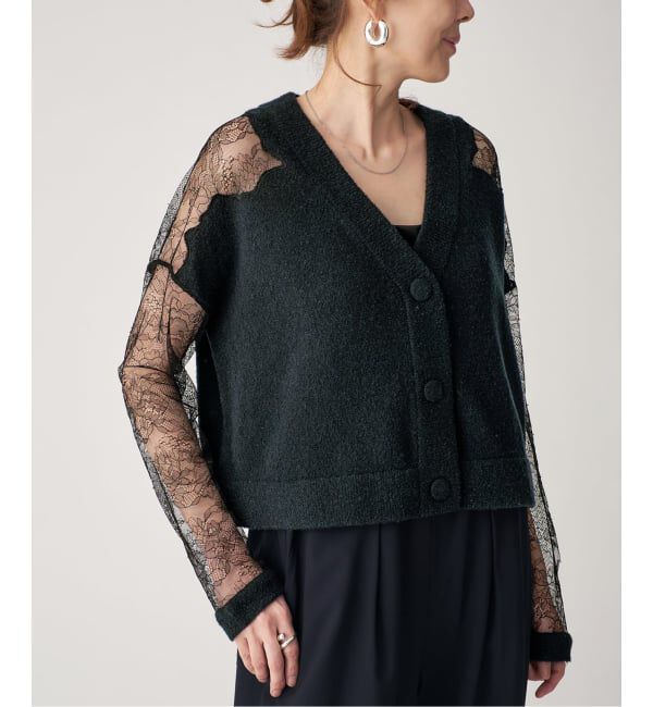 VERMEIL par iena「リバーレースニットカーデ」|カーディガン|