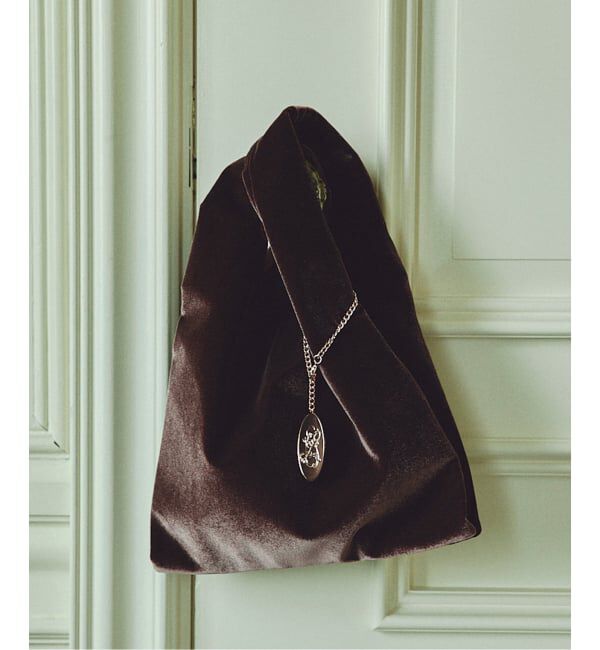 SLOBE IENA「Ex-Libris Paris SLOBE別注 ベロアバッグ」|トートバッグ|ブラウン