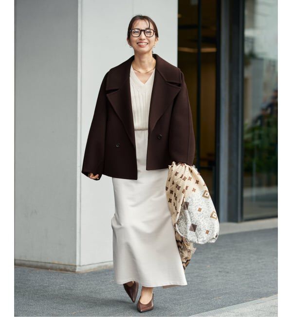 VERMEIL par iena「super120s ビッグショールリバーコート」|その他|