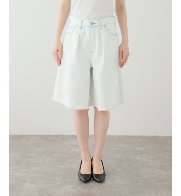 IENA LA BOUCLE「CURRENTAGE/カレンテージ ブリーチ ショートデニム A2561FP502」|デニム|