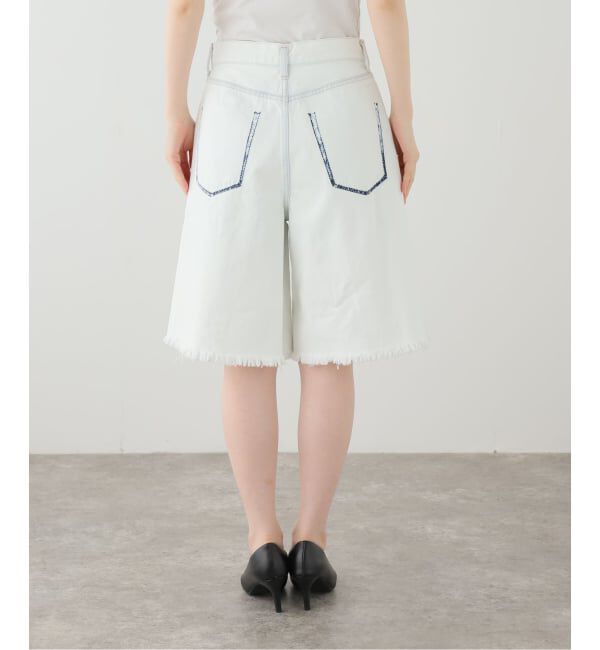 IENA LA BOUCLE「CURRENTAGE/カレンテージ ブリーチ ショートデニム A2561FP502」|デニム|