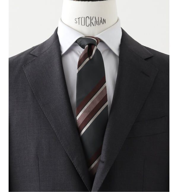 EDIFICE「Holliday & Brown(ホリデー & ブラウン) ジャガード ストライプ タイ」|ネクタイ・蝶ネクタイ|ボルドー