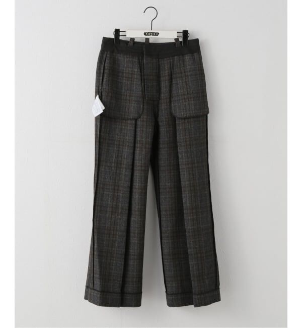 PULP「【Geek Office / ギークオフィス】LCDC TM / BELTED TAILORED TROUSERS_CHECKED」|スラックス|
