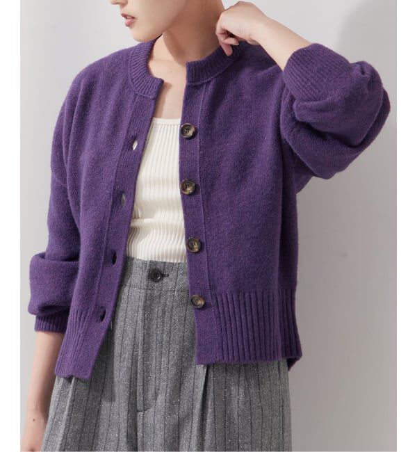 journal standard L'essage「《追加》TWINKLE スキッパーカーディガン」|カーディガン|パープル A