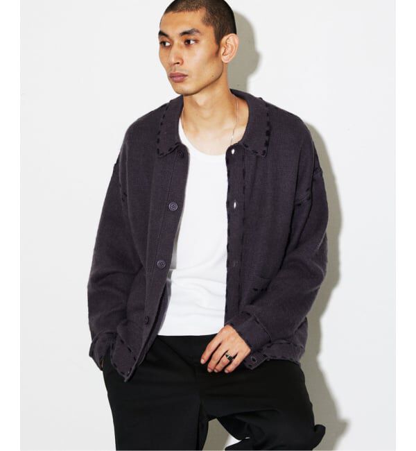 JOURNAL STANDARD「ハンド ステッチ ブラッシュド カーディガン」|カーディガン|グレーA