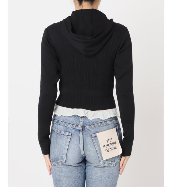 journal standard L'essage「【JANE SMITH】16G RIB HOOD CARDIGAN：ニットカーディガン」|カーディガン|