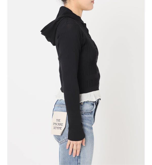 journal standard L'essage「【JANE SMITH】16G RIB HOOD CARDIGAN：ニットカーディガン」|カーディガン|