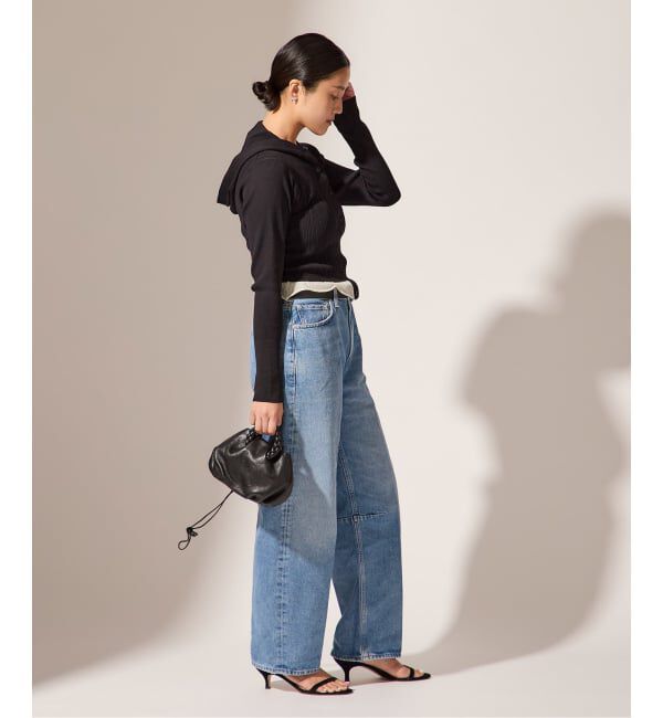 journal standard L'essage「【JANE SMITH】16G RIB HOOD CARDIGAN：ニットカーディガン」|カーディガン|