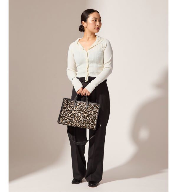 journal standard L'essage「【JANE SMITH】16G RIB HOOD CARDIGAN：ニットカーディガン」|カーディガン|