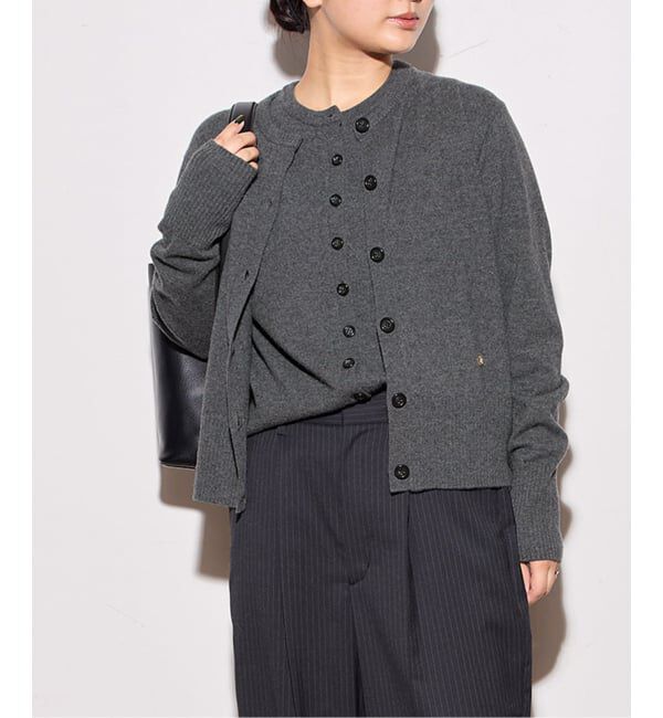 journal standard L'essage「originクルーネックカーディガン」|カーディガン|グレー