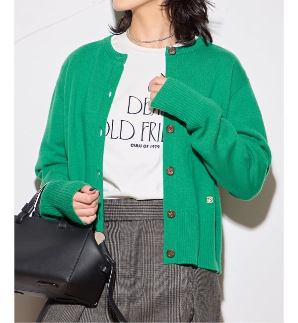 journal standard L'essage「originクルーネックカーディガン」|カーディガン|グリーン