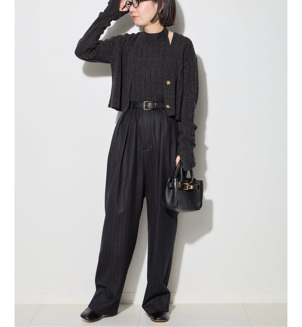 journal standard L'essage「ワイドRIBショートカーディガン」|カーディガン|