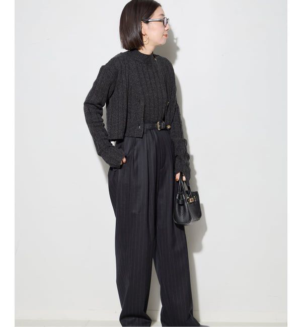 journal standard L'essage「ワイドRIBショートカーディガン」|カーディガン|