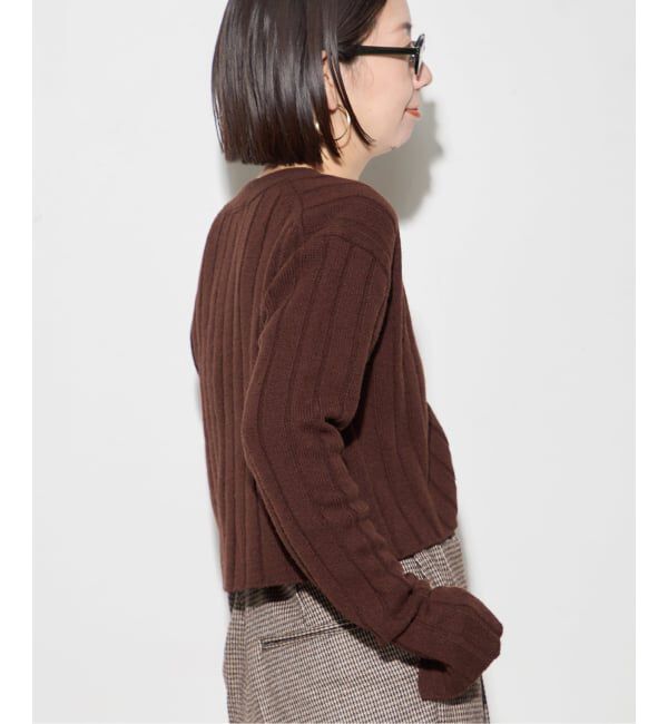 journal standard L'essage「ワイドRIBショートカーディガン」|カーディガン|