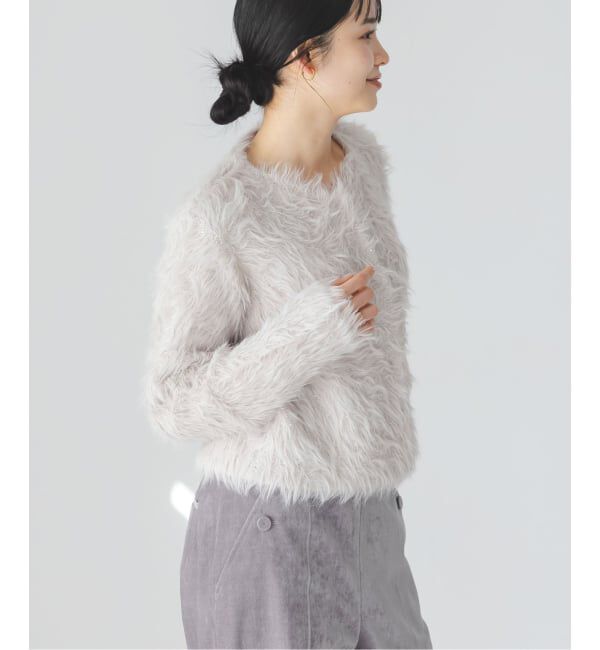 NOBLE「スパンコールシャギーニットカーディガン」|カーディガン|