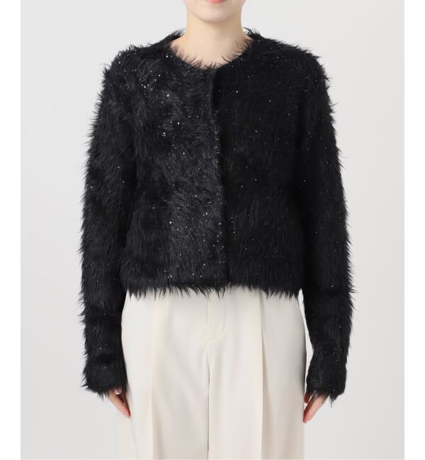 NOBLE「スパンコールシャギーニットカーディガン」|カーディガン|