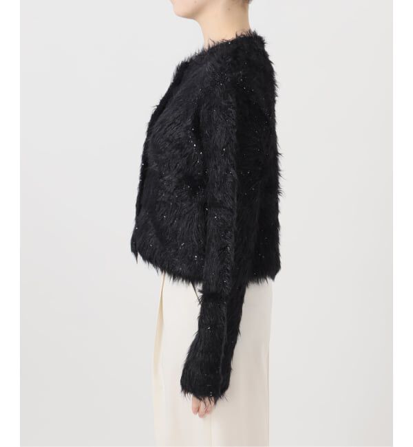 NOBLE「スパンコールシャギーニットカーディガン」|カーディガン|